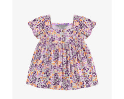 Purple flowery dress with...