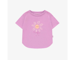 Purple short sleeves t-shirt, in jersey, baby