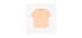 Peach short-sleeved t-shirt with illustrations, baby