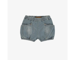 Loose fit short in railraod denim, baby