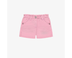 Denim shorts relaxed fit in colored stretch twill candy pink, baby