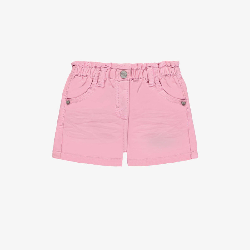 Denim shorts relaxed fit in colored stretch twill candy pink, baby