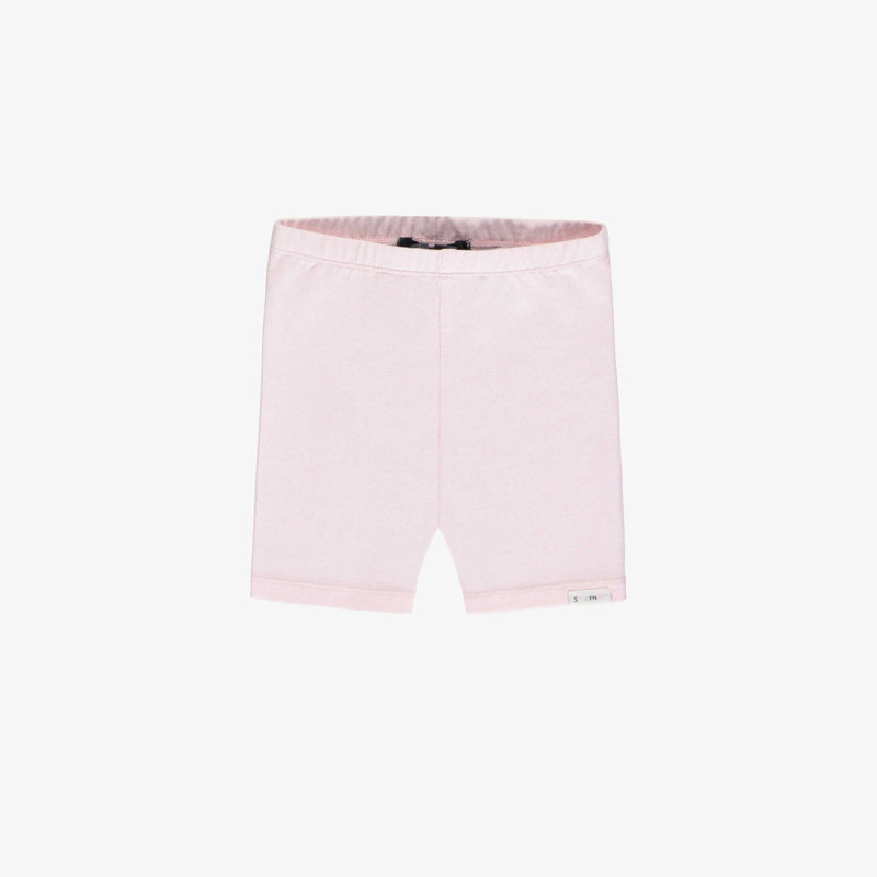 Pink short legging in soft stretch jersey, baby