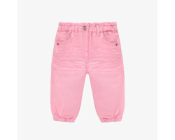 Denim pants relaxed fit in colored stretch twill candy pink, baby