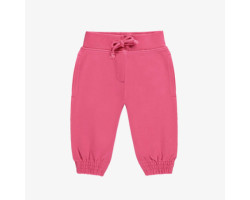 Relaxed pants jogger style pink in French terry, baby