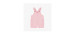 Short pink overall with ruffled straps in cotton, baby