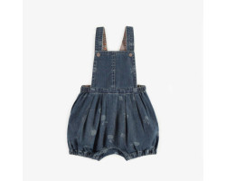 Light denim short puffy overall, baby