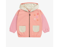 Pink long sleeves relaxed fit hoodie, baby