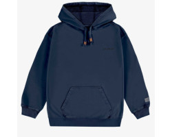 Loose-fitting navy hoody in...