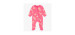 Pink one piece pyjamas in cotton jersey with floral all over print, baby