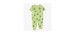 Green soft jersey two piece pajamas with frog all-over print, baby