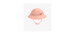 Plain peach bell hat in cotton canvas, baby