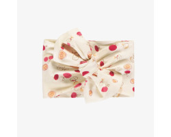 Cream headband to knot with berries print, child