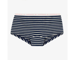 Navy and white striped boycut panties in stretch jersey, child