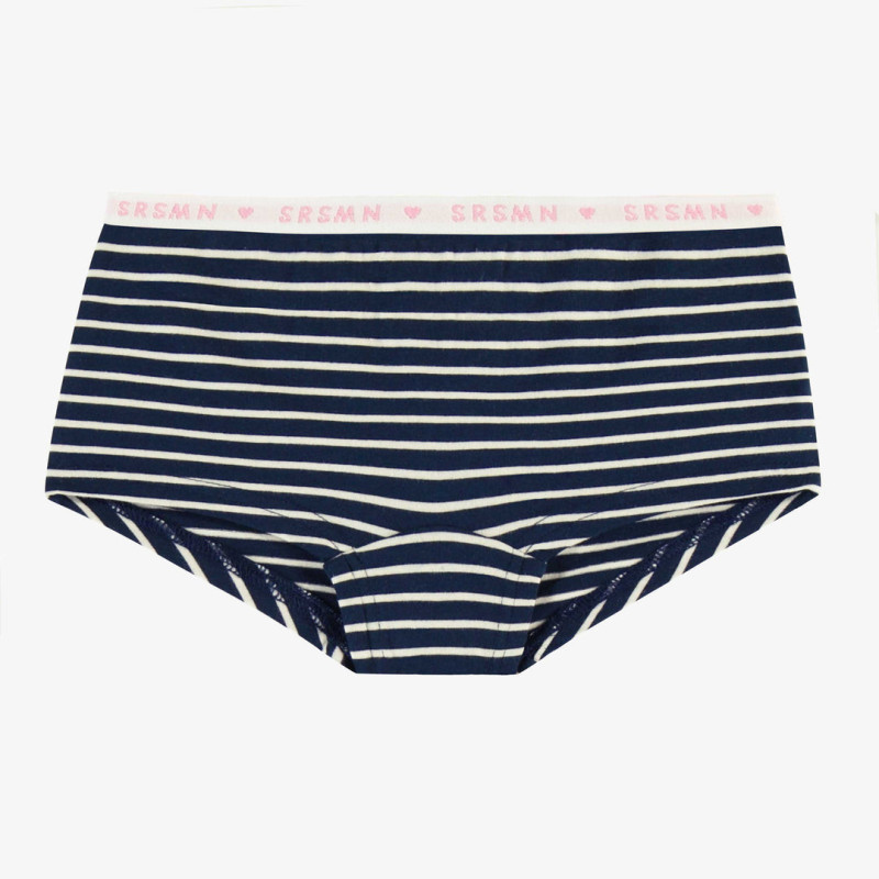 Navy and white striped boycut panties in stretch jersey, child