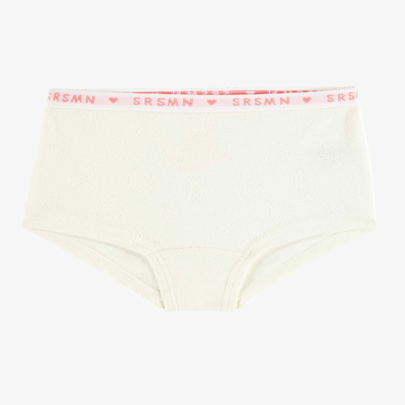 Plain cream boycut panties in jersey, child