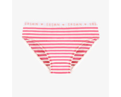 Fuchsia and white bikini panties with stripes in jersey, child