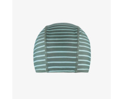 Bleu and teal striped bathing cap, child