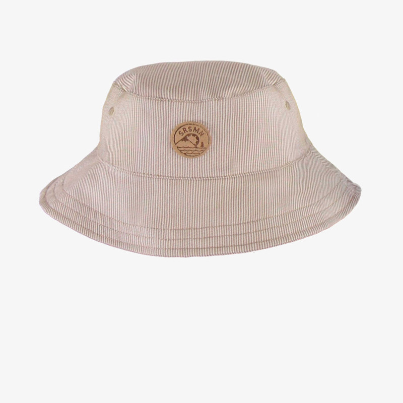 Brown bucket hat with stripes, child