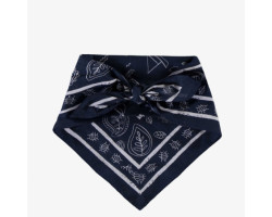 Dark blue cotton scarf with marin prints, child