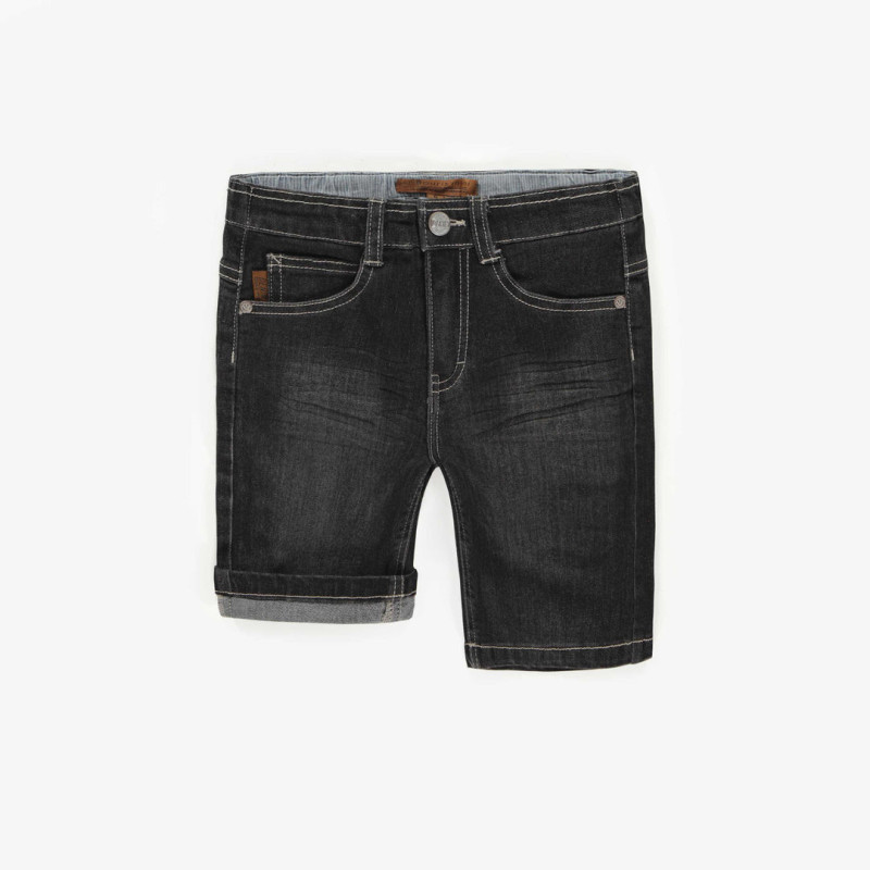 Relaxed fit shorts in stretch medium grey denim, child