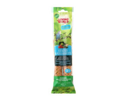 Bâtonnets pour perruches ondulées, saveur de légumes, 60 g, paquet de 2 – Living World