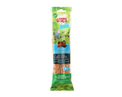 Bâtonnets  pour perruches ondulées, saveur de fruits, 60 g, paquet de 2 – Living World