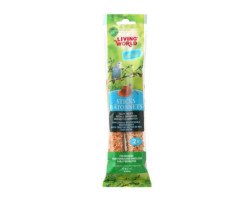 Bâtonnets pour perruches ondulées, saveur de miel, 60 g, paquet de 2 – Living World