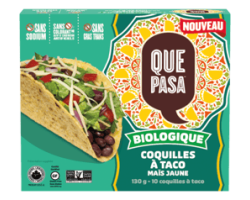 Que Pasa / 130 g Coquilles à taco biologiques - Maïs jaune