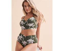 TURQUOISE COUTURE Haut de bikini push-up bonnet D Palm Tree