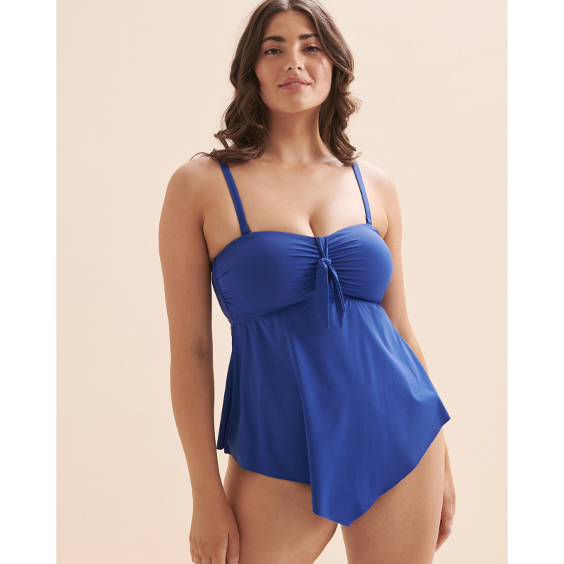 TURQUOISE COUTURE Haut tankini bandeau bonnet D