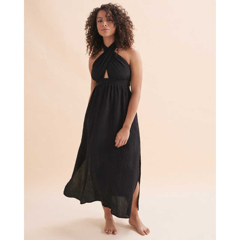 SANTEMARE Robe longue croisée