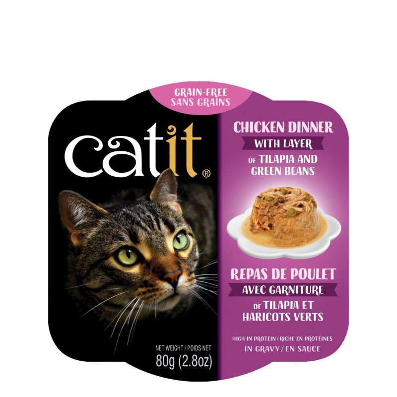 Catit Repas pour chats, poulet, tilapia et har…