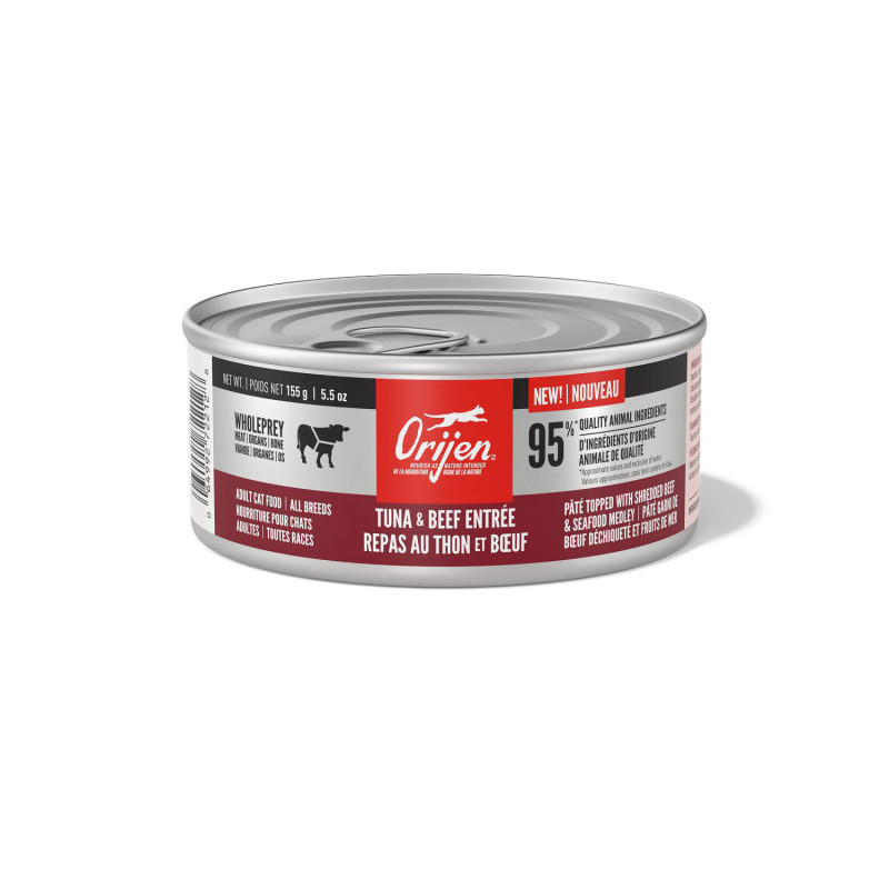 Tuna and beef meal for cats, 155 g