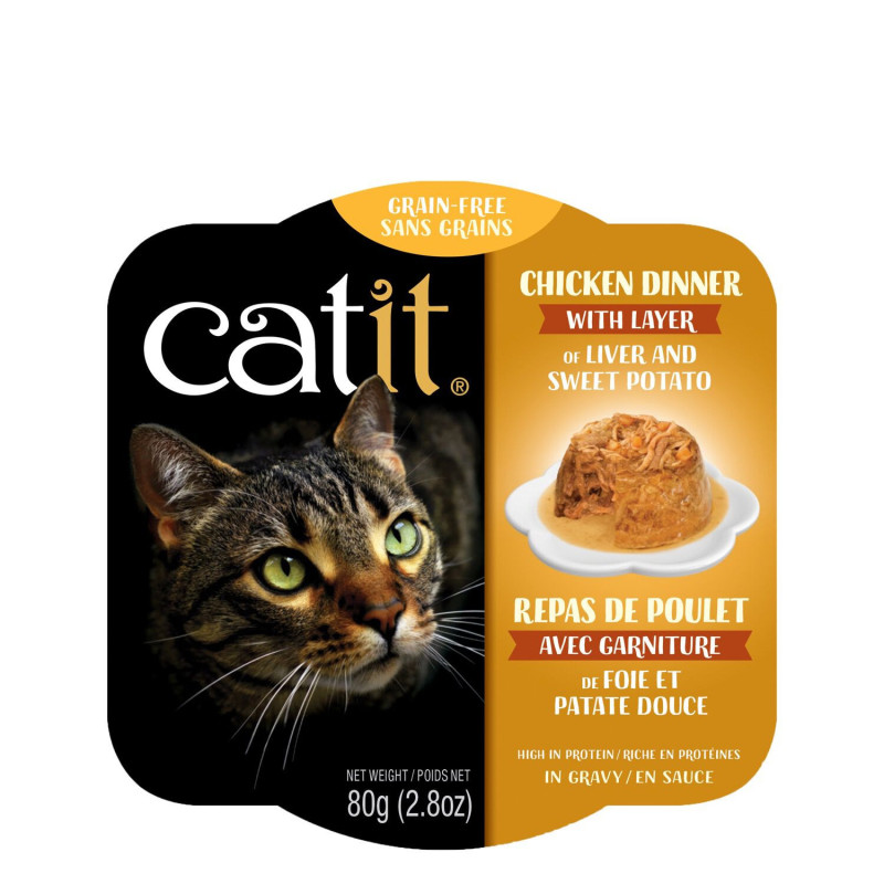 Catit Repas pour chats, poulet, foie et patate…