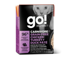 Go! Solutions Pâté « Carnivore » de poulet, dinde et c…