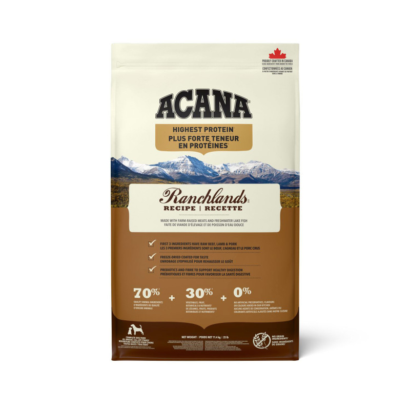 Acana Recette Ranchlands Plus forte teneur en …