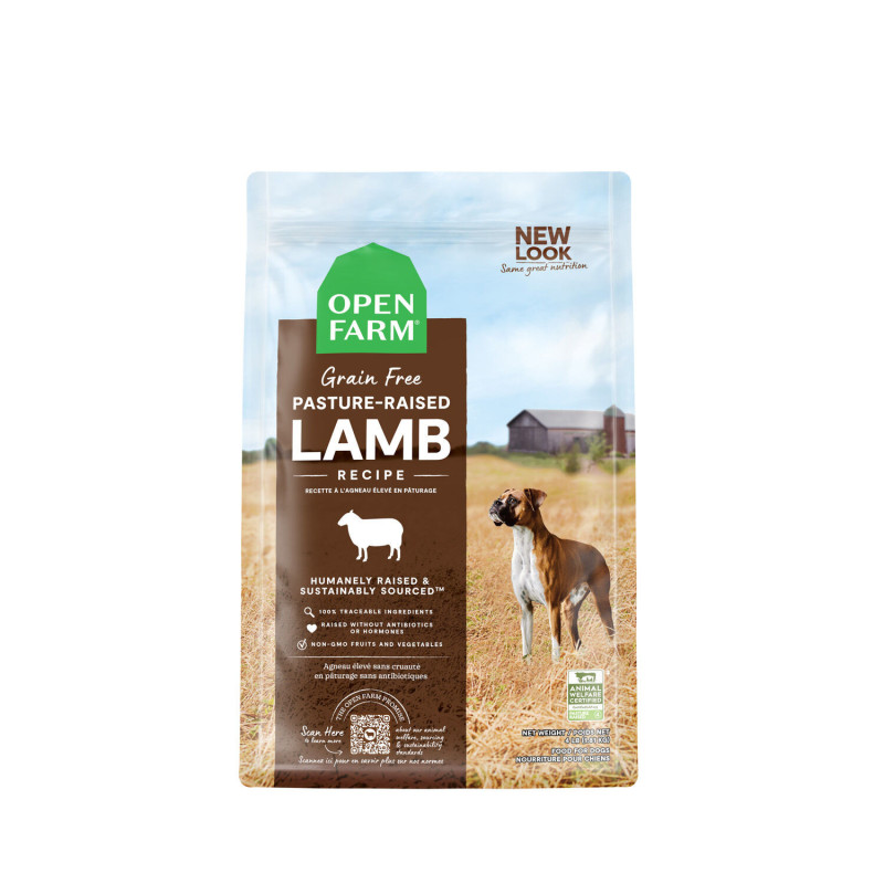 Grain-free dry food raised lamb…