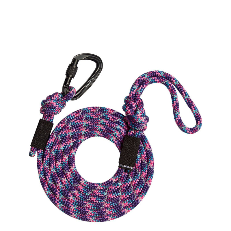 Smooth rope carabiner leash reflected…