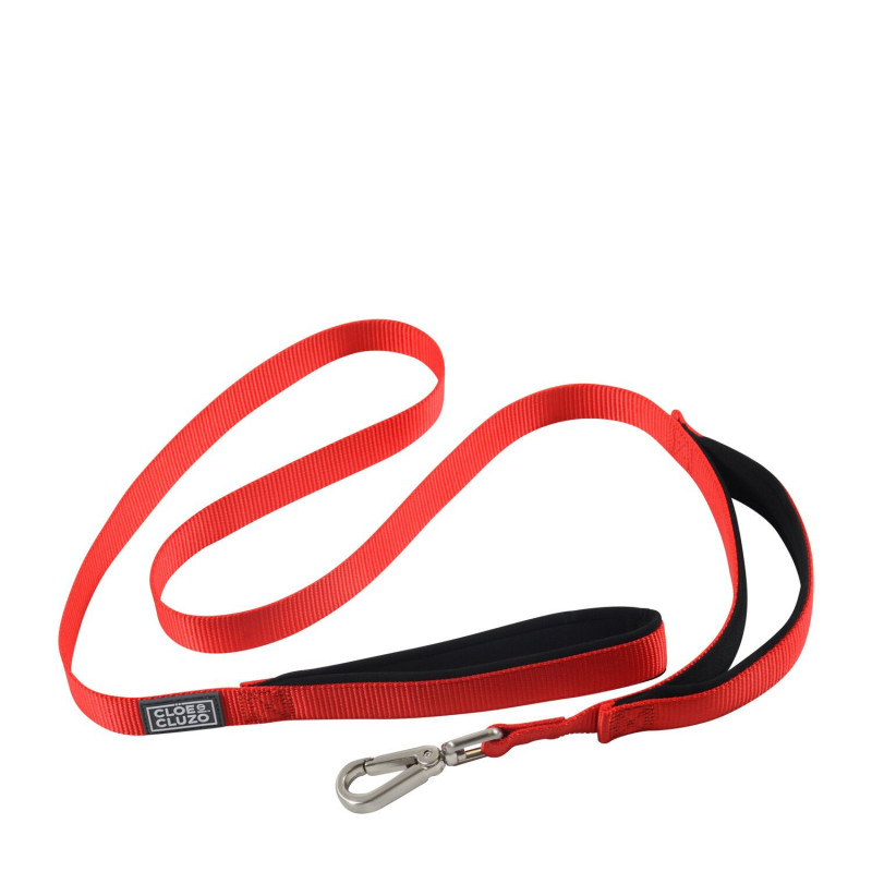 Double handle leash for dogs, red…