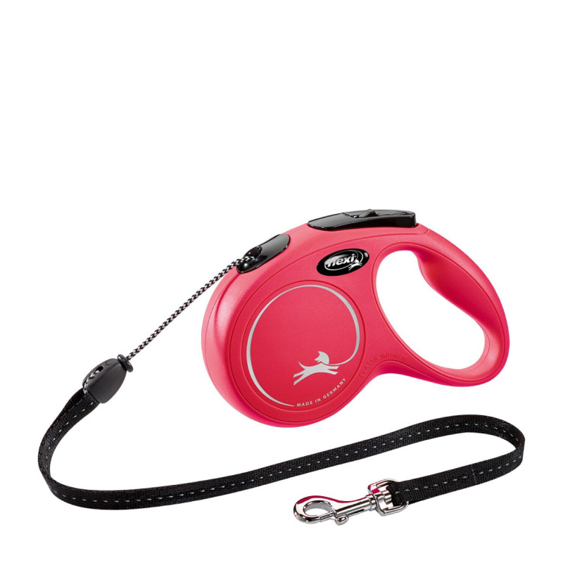 Red “Classic” retractable leash in co…