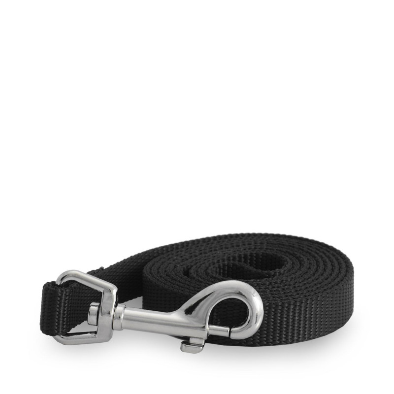 Simple black nylon leash