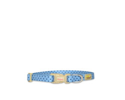 Collar for small dogs, blue polka dots