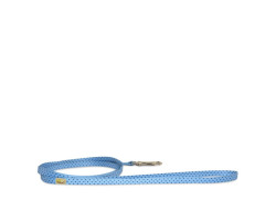 Leash for small dogs, blue polka dots