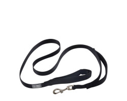 Double handle leash for dogs, black…