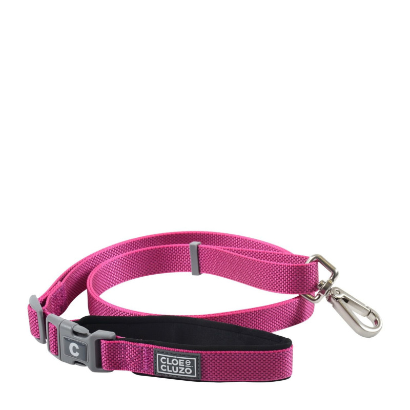 CLÖE e CLUZO Laisse 5 façons pour chiens, fuschia