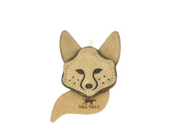 Natural leather fox toy for dogs