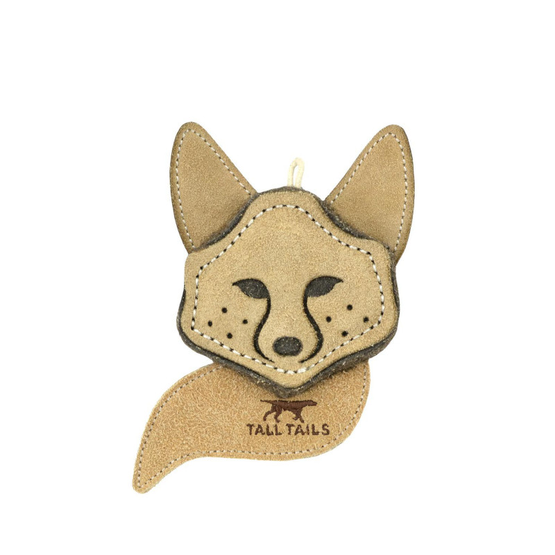 Tall Tails Jouet renard en cuir naturel pour chiens