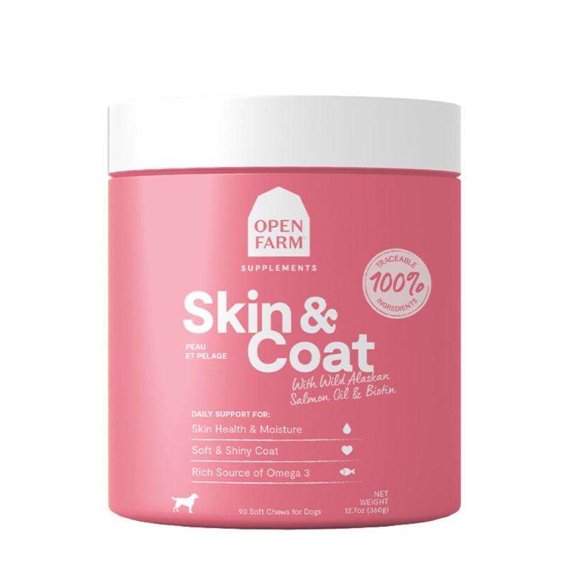 Chewable skin and coat supplements for…