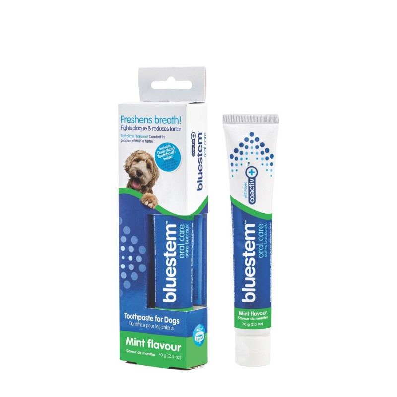 Toothpaste and toothbrush for dogs…